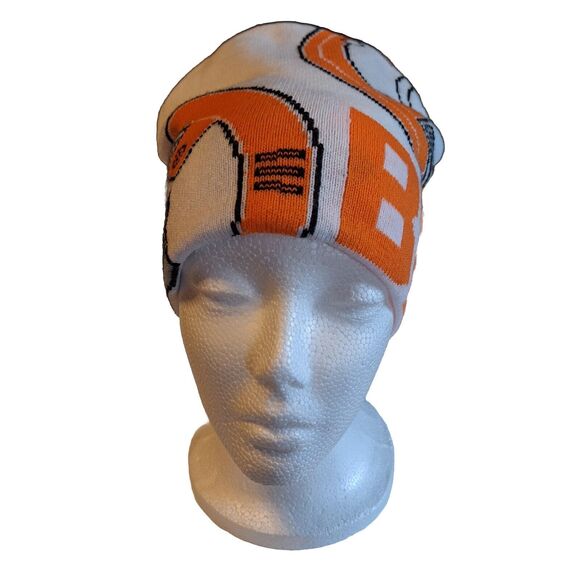 BB8 Star Wars White Orange Youth Beanie Winter Snow Hat Unisex One Size - Picture 2 of 7
